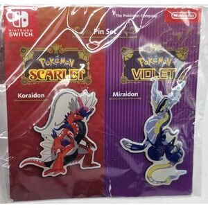 Nintendo Switch Pin Set Pokemon Scarlet Koraidon & Violet Miraidon 2022 NEW